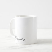 Schwarz-weiße Tasse für einfache Skriptmonogramm-B (Vorderseite Links)
