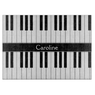 Schwarz-weiße Tastatur Schneidebrett