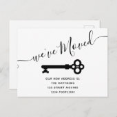 Schwarz-weiße Tastenkombination Ankündigungspostkarte (Vorne/Hinten)