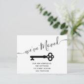 Schwarz-weiße Tastenkombination Ankündigungspostkarte (Stehend Vorderseite)