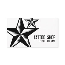 Schwarz-weiße Tätowierwerksternsymbol