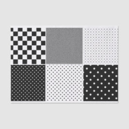 Schwarz-weiße Textur der geometrischen Punkte Seidenpapier