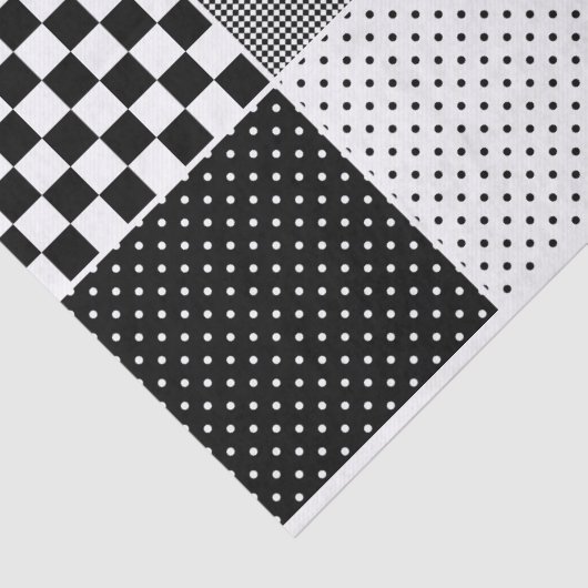 Schwarz-weiße Textur der geometrischen Punkte Seidenpapier (Ausschnitt)