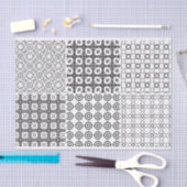 Schwarz-weiße Textur des geometrischen Circle Grid Seidenpapier (Handwerk)