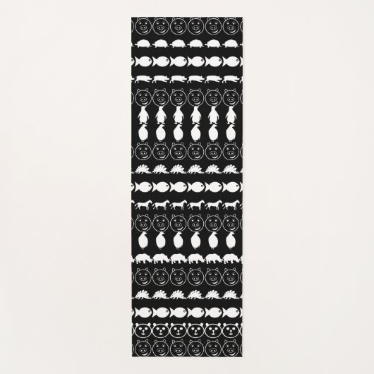 Schwarz-weiße Tiere #2 Yogamatte (Vorderseite)