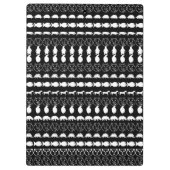 Schwarz-weiße Tiere Modernes Muster Klemmbrett (Rückseite)