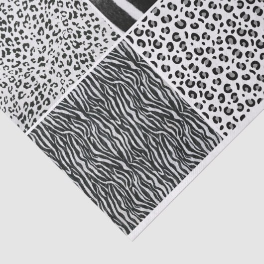 Schwarz-weiße Tierstruktur Seidenpapier (Ausschnitt)