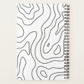 Schwarz-weiße Topografie und Skriptmonogramm Planer (Rückseite)
