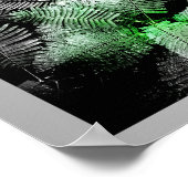 Schwarz-weiße tropische Kunst Poster (Ecke)