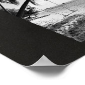 Schwarz-weiße tropische Mauer - druckbares Poster (Ecke)