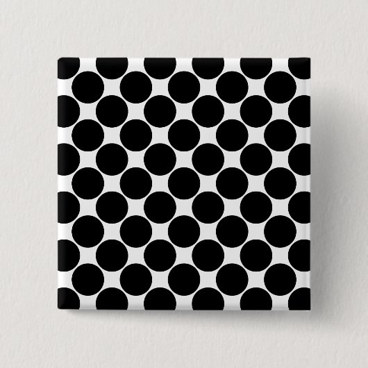 Schwarz-weiße Tupfen 2. Button (Vorderseite)