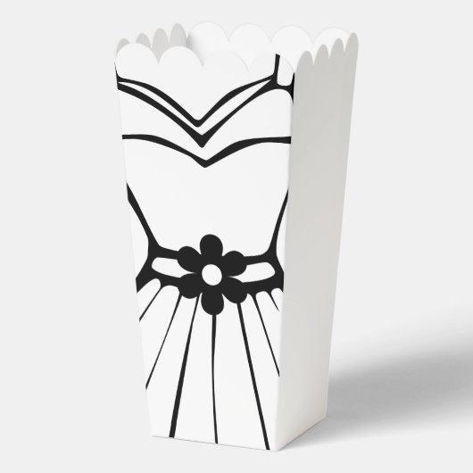 Schwarz-weiße Tuxedo Dress Wedding Party Geschenkschachtel (Rückseite)