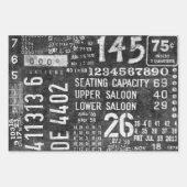 Schwarz-weiße Typografie-Dekoutenpapier Geschenkpapier Set (Vorderseite)