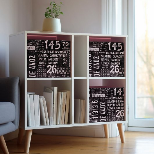 Schwarz-weiße Typografie-Dekoutenpapier Geschenkpapier Set