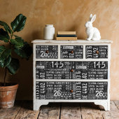 Schwarz-weiße Typografie-Dekoutenpapier Geschenkpapier Set