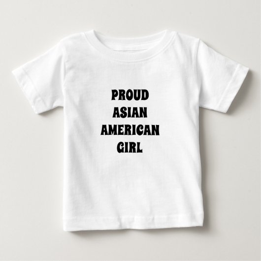 Schwarz-weiße Typografie des amerikanischen Mädche Baby T-shirt (Vorderseite)