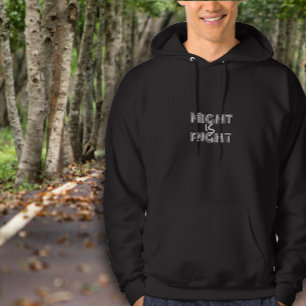Schwarz-weiße Typografie-inspirierendes Zitat Hoodie