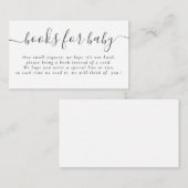 Schwarz-weiße Typografie Kinderduschbücher für Kin Begleitkarte (Vorne/Hinten)