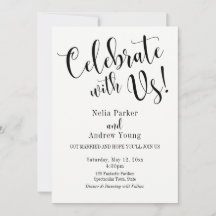 Schwarz-weiße Typografie nach Hochzeitsfeiern