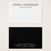 Schwarz-weiße Typografie-Ofensichtkarte (Vorne & Hinten)