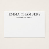 Schwarz-weiße Typografie-Ofensichtkarte (Vorderseite)