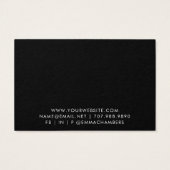 Schwarz-weiße Typografie-Ofensichtkarte (Rückseite)