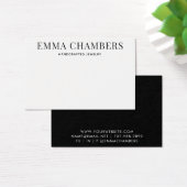 Schwarz-weiße Typografie-Ofensichtkarte (Schreibtisch)