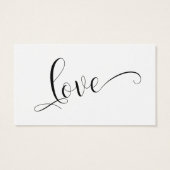 Schwarz-weiße Typografie Save the Date Einsteckkar (Rückseite)