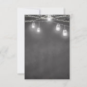 Schwarz-weiße UAWG für Hochzeitsreaktion RSVP Karte (Rückseite)