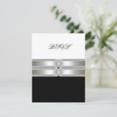 Schwarz-weiße UAWG RSVP Karte (Stehend Vorderseite)