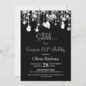 Schwarz-weiße Überraschung 100. Geburtstagsparty Einladung (Vorderseite)