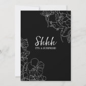 Schwarz-weiße Überraschung 30 Jahre Einladung (Rückseite)