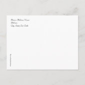 Schwarz +Weiße Umdrehungswirbel für Hochzeit RSVP Einladungspostkarte (Rückseite)