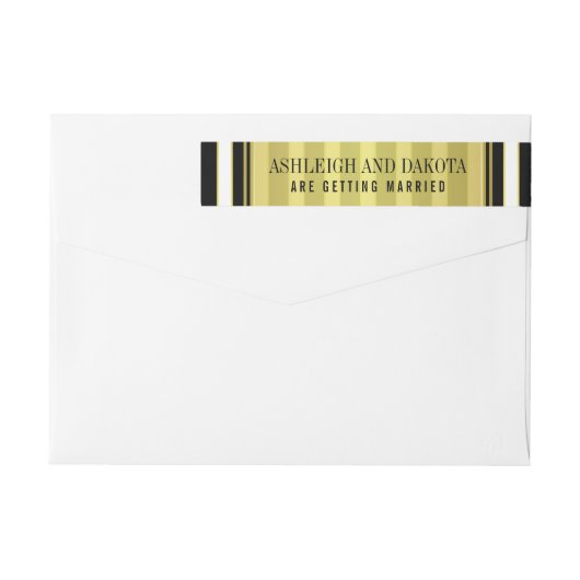 Schwarz-weiße und goldene Streifen (Rückseite)