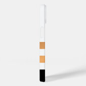 Schwarz-weiße und goldene Streifen Case-Mate iPhone Hülle (Rückseite / Rechts)