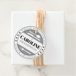 Schwarz-weiße und graue Herzen aus Liebe Geschenkanhänger