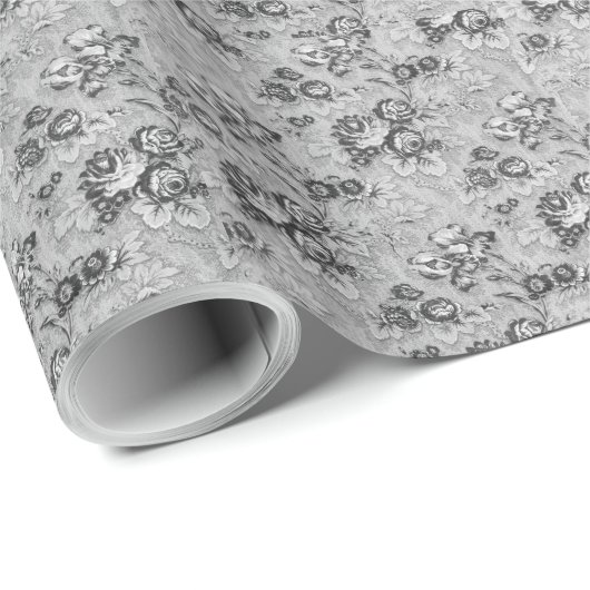 Schwarz-weiße und graue Imitate Stoffbleche Geschenkpapier (Rolleneckpunkt)