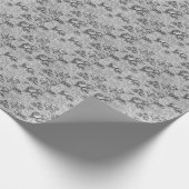 Schwarz-weiße und graue Imitate Stoffbleche Geschenkpapier (Ecke)