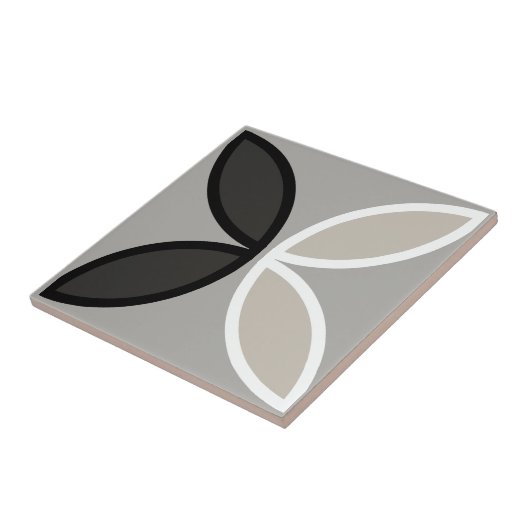 Schwarz-weiße und graue Kreise oder Blume Fliese (Seite)