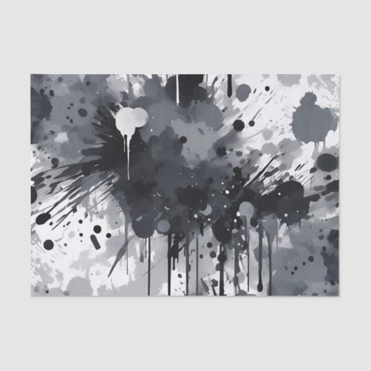 Schwarz-weiße und graue Textur Seidenpapier (Vorderseite)