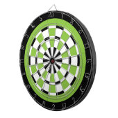 Schwarz-weiße und Limone Dartboard Dartscheibe (Vorderseite rechts)
