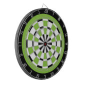 Schwarz-weiße und Limone Dartboard Dartscheibe (Vorderseite Links)