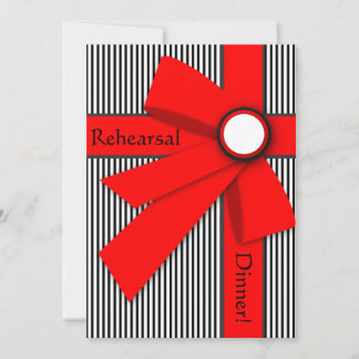 Schwarz-weiße und Red Gift Bow Probe Einladung
