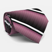 Schwarz-weiße und rosa gestrichene Krawatte (Gerollt)
