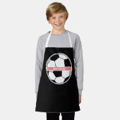 Schwarz-weiße und rosa Moderne Sportskizze Schürze (Getragen)