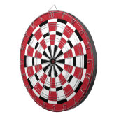 Schwarz-weiße und rote Dartboard Dartscheibe (Vorderseite rechts)