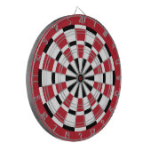 Schwarz-weiße und rote Dartboard Dartscheibe (Vorderseite Links)