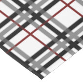 Schwarz-weiße und rote Karierte Tablette Tischdecke (Schrägansicht)