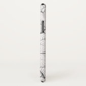 Schwarz-weiße und rote Zwiebelmuster Case-Mate iPhone Hülle (Hinten/Rechts)