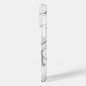 Schwarz-weiße und rote Zwiebelmuster Case-Mate iPhone Hülle (Rückseite / Links)